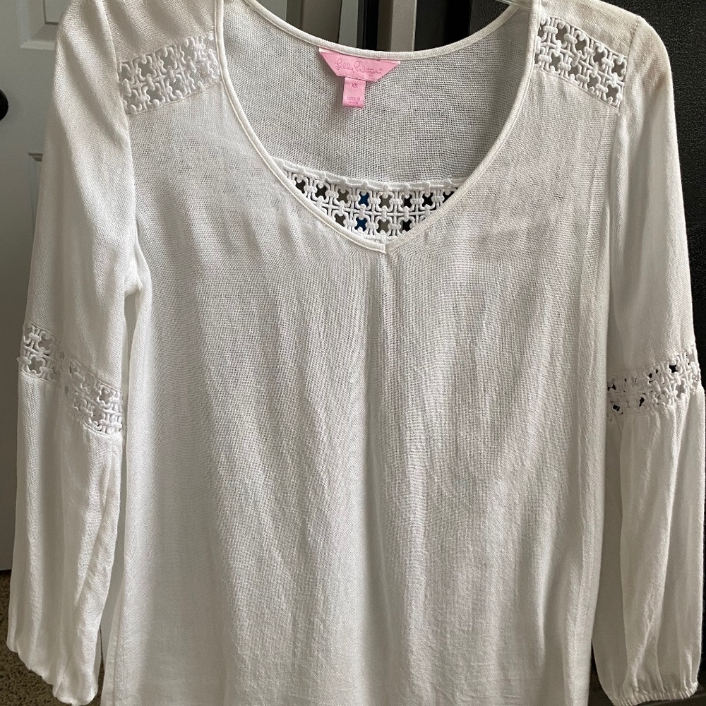 Lily Pulitzer White Top size XS
